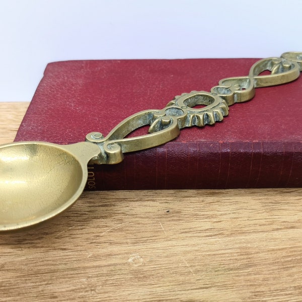 Vintage Brass Love Spoon Country Kitchen Decor Cottagecore