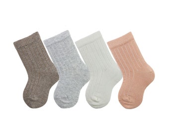 Baby socks - plain - pastel - cotton