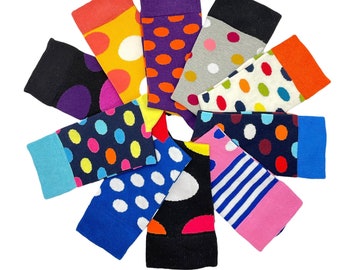 Colorful socks - dots - dotted socks - colorful socks - points - gifts - unisex socks - funny socks