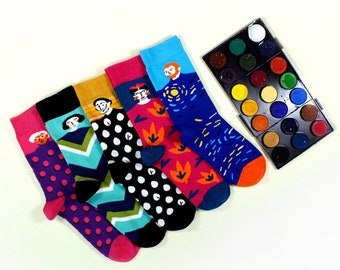 Colorful socks - artsocks - artists - art socks