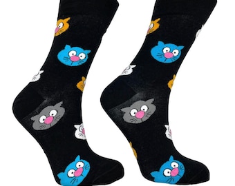 Colorful socks - animals - cat