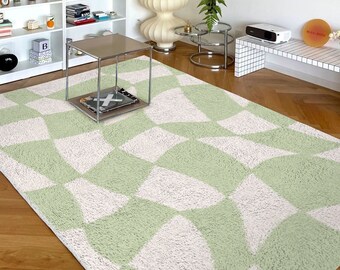 Brown Groovy Retro 70s Area Rug Brown Orange Geometric Rug - Etsy