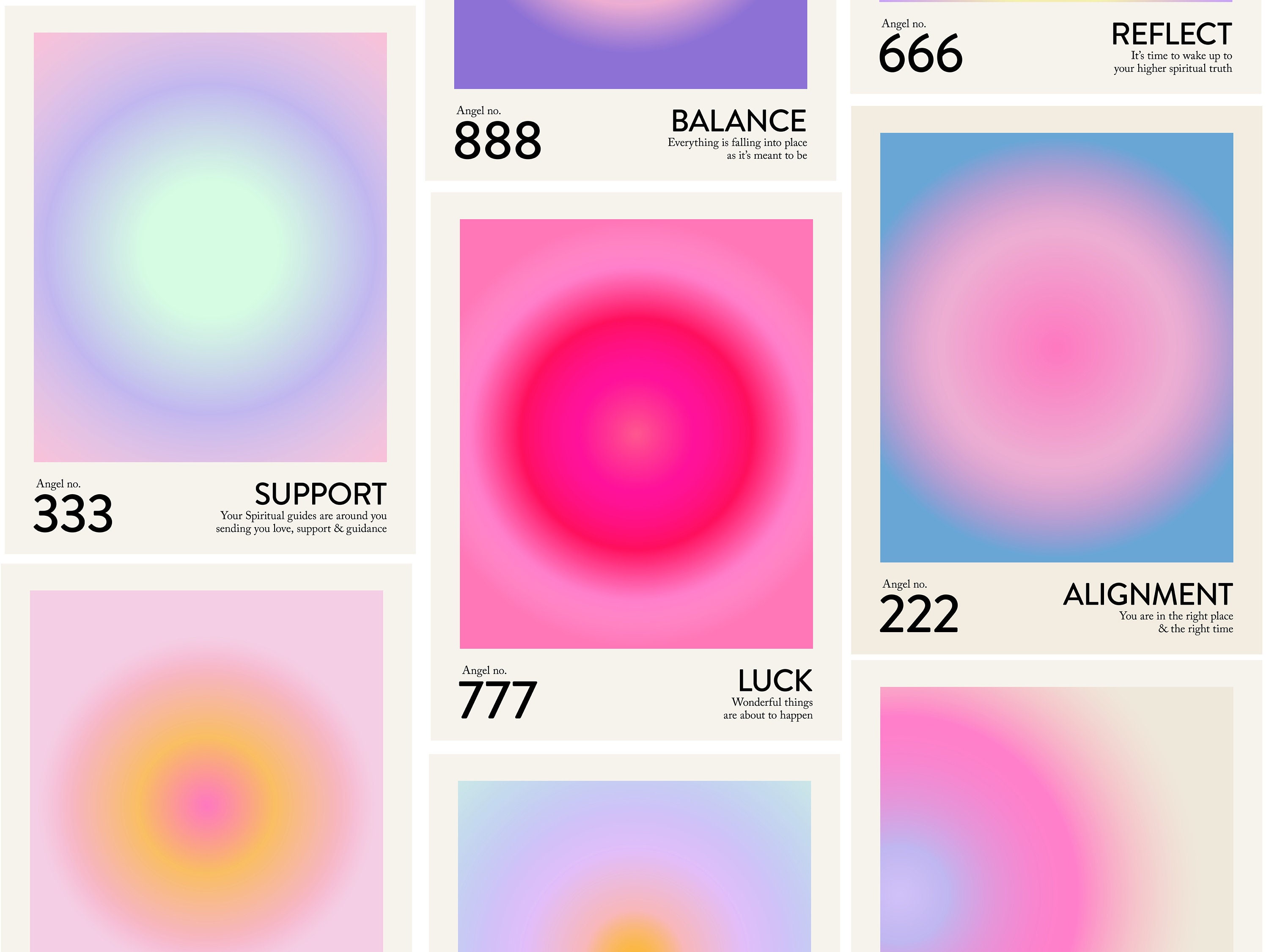 Angel number Good vibes wallpaper Aura colors Aesthetic Poster