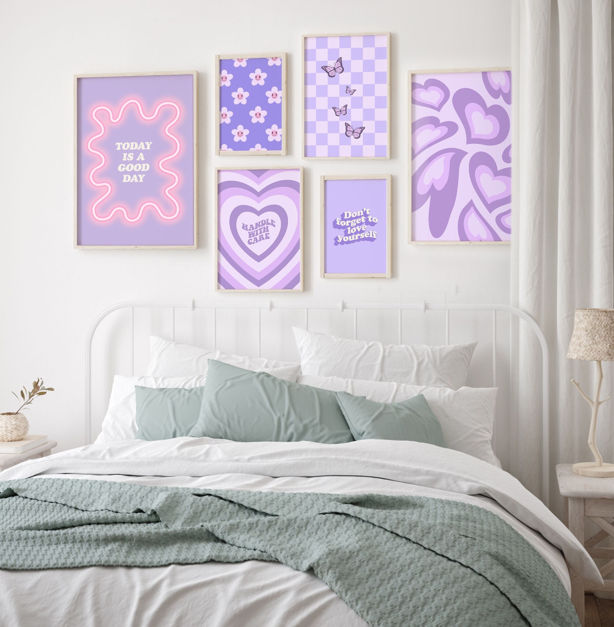 Buy Purple Danish Pastel Poster Set Aesthetic Room Decor Pinterest ...