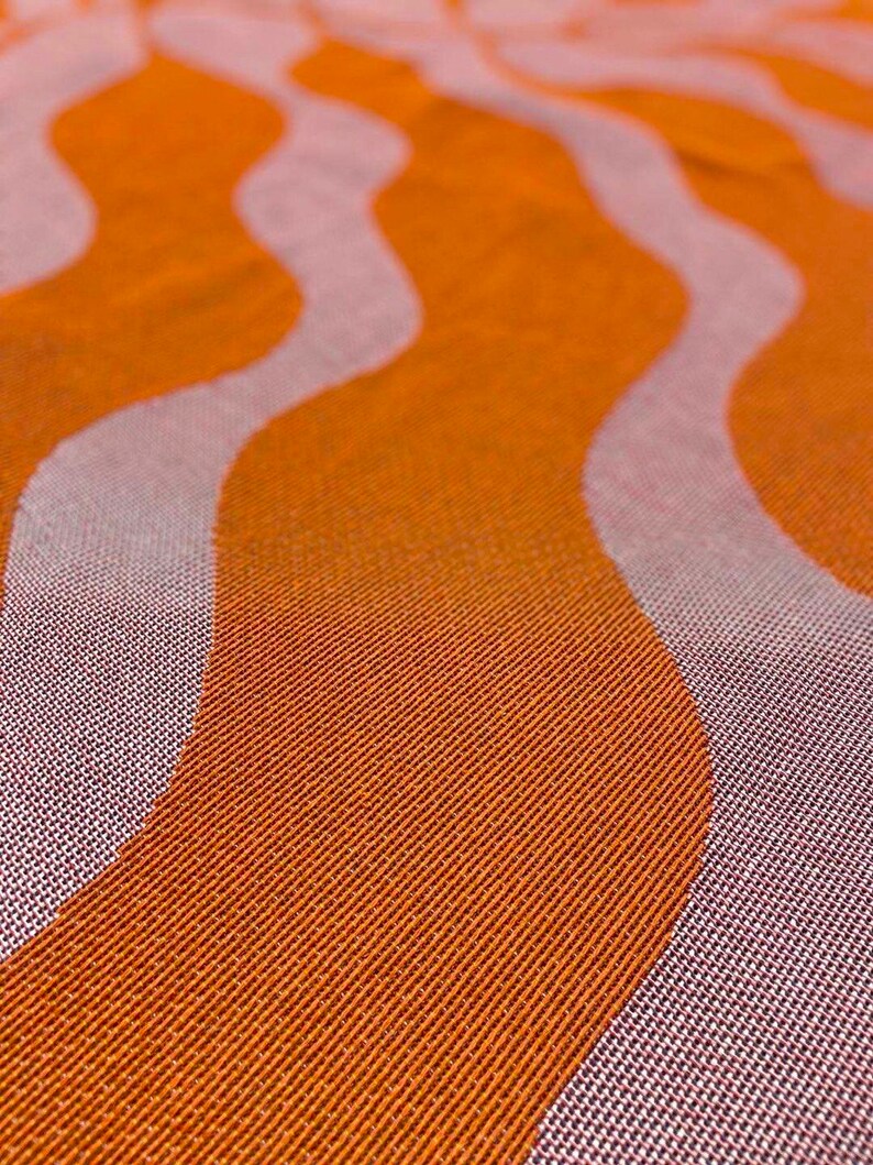 Orange Pink Matisse Leaf Beach Throw Blanket Modern Minimalist Decor