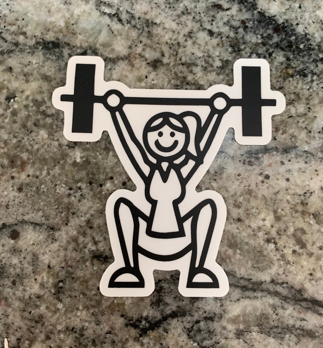 Weightlifting Girl Sticker 3x3 - Etsy
