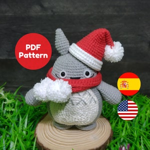 ENG/ESP Weihnachts-Totoro-Muster Amigurumi PDF