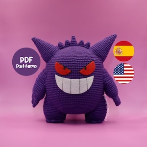 ENG/ESP Gengar Pattern Amigurumi PDF