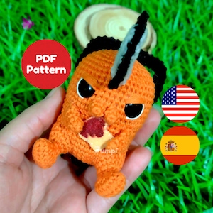 ESP/ ENG Chainsaw Dog Pattern Amigurumi PDF