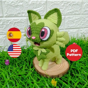 NL/ESP Sprigatito patroon Amigurumi PDF