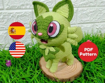ENG/ESP Sprigatito Pattern Amigurumi PDF