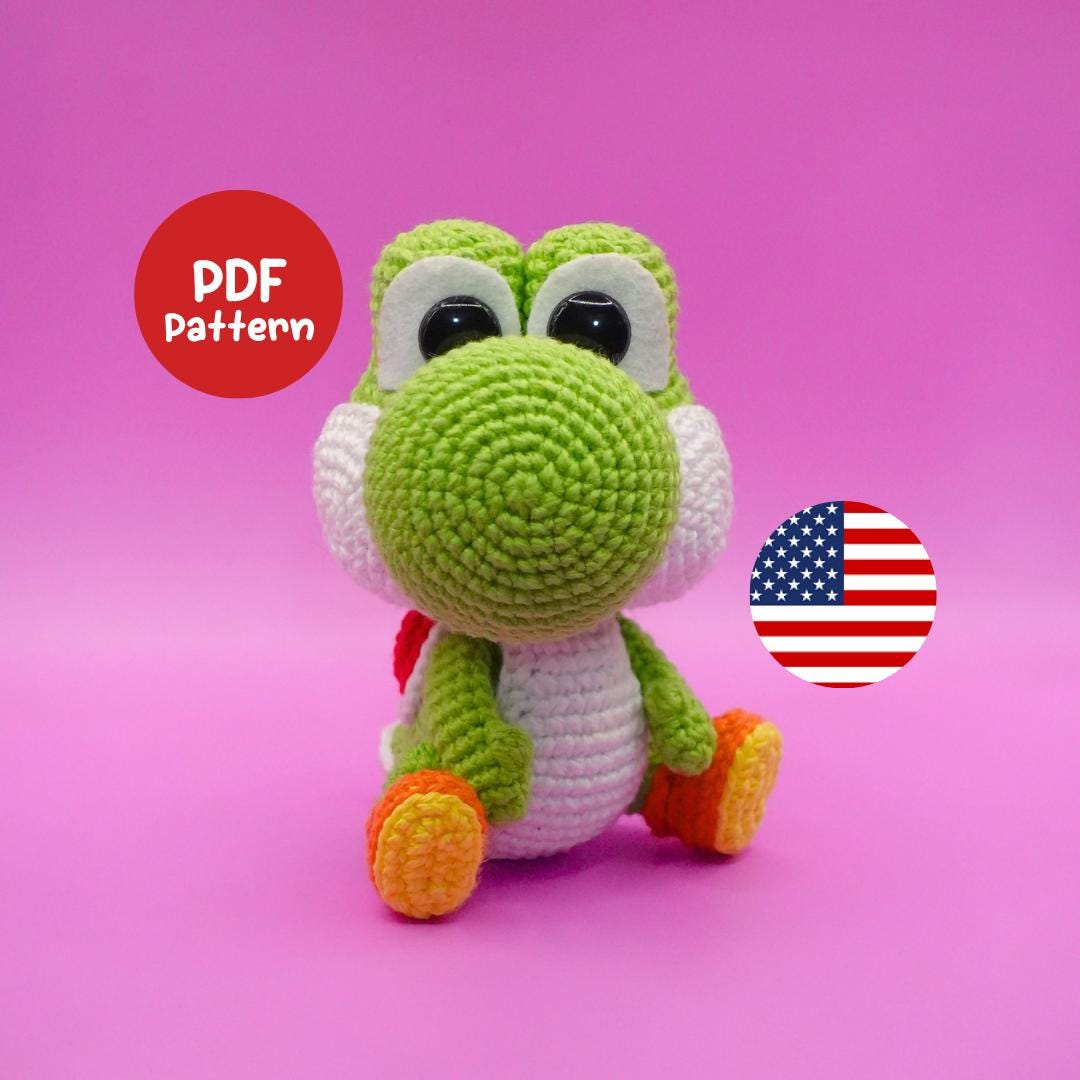 Yoshi Pattern Background ENG Yoshi Pattern Amigurumi PDF - Etsy