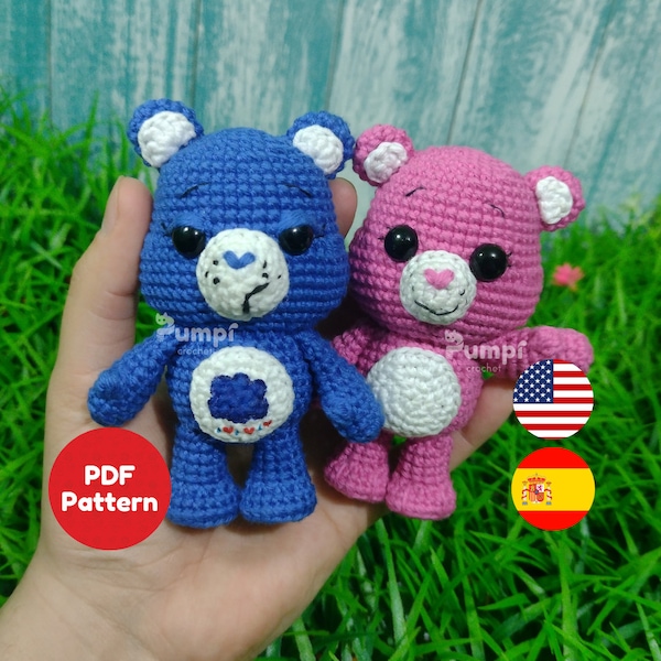 ENG/ESP Care Bears Keychain Pattern Amigurumi PDF