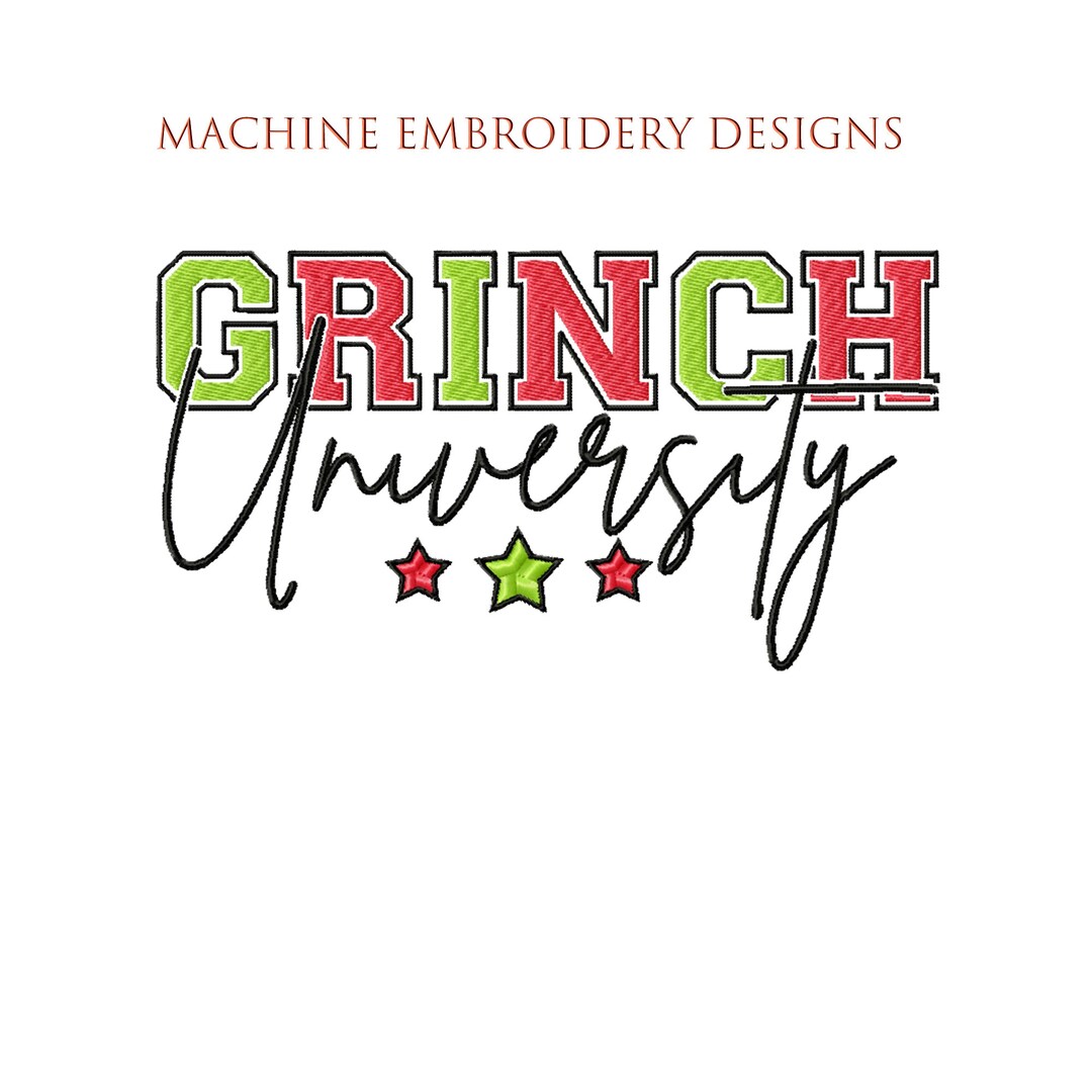 Grinch Font Embroidery Designs new Year Embroidery Design machine Grinch font embroidery designs new year embroidery design machine