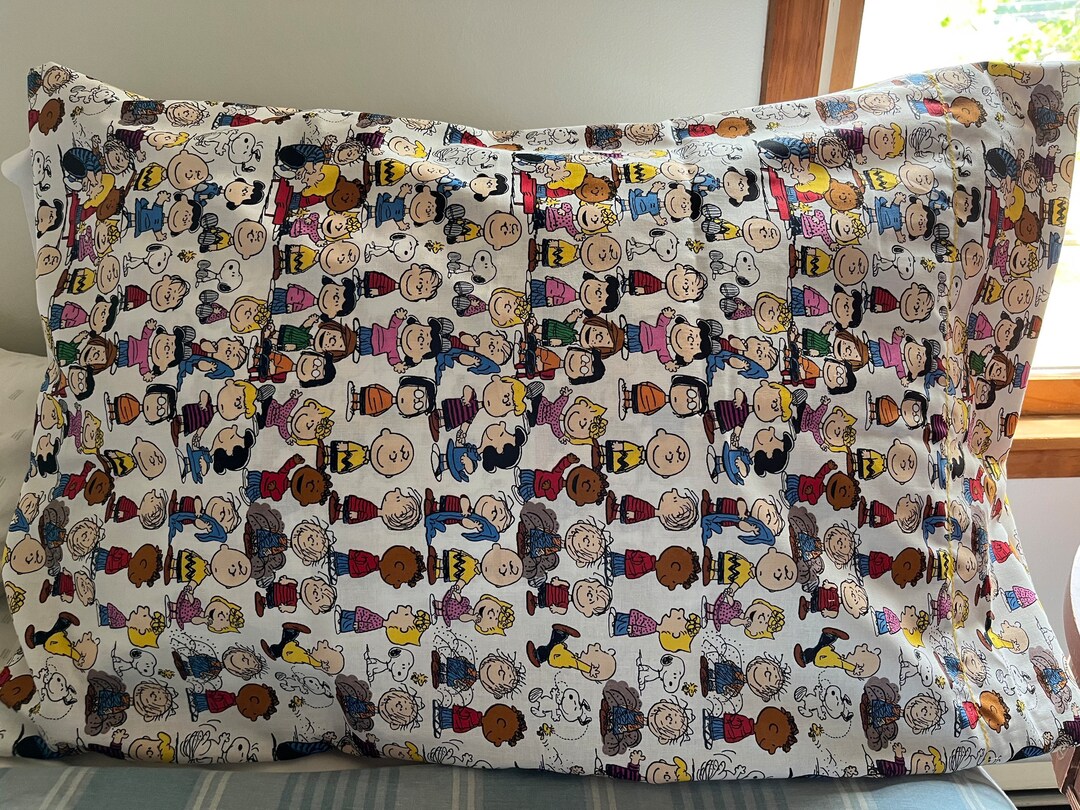 Pillowcase, Charlie Brown and Friends, Snoopy, Peanuts, Vintage