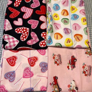 Handmade Valentine&#39;s Day Pillowcase: Conversation Hearts & Lollipops