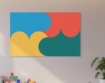 Handmade Modern Resin Wall Art | Colorful Abstract Panel | Contemporary Home Decor Wall Hanging