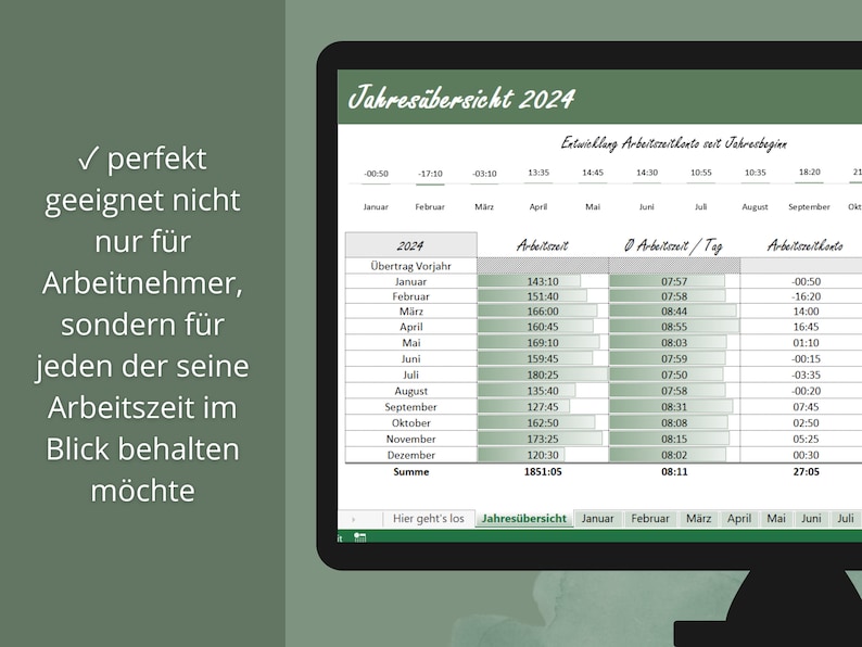 2024 Timesheet Digital Excel Template Etsy