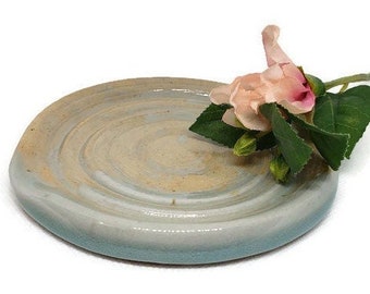 Ceramic Spoon Rest - Hand Thrown Ceramics - Handmade Kitchen or Dining Tool - Small Hostess or Housewarming  Gift - Celedon Glaze