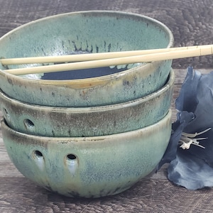 Hand Thrown Ceramic Ramen Noodle Bowls, also for Soup, Cereal, or Salad - Handmade Pottery
