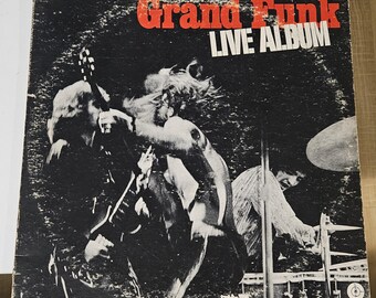 Grand Funk Railroad - Live Album - Vintage Vinyl - 2 LP Released 1970 - Rare Find