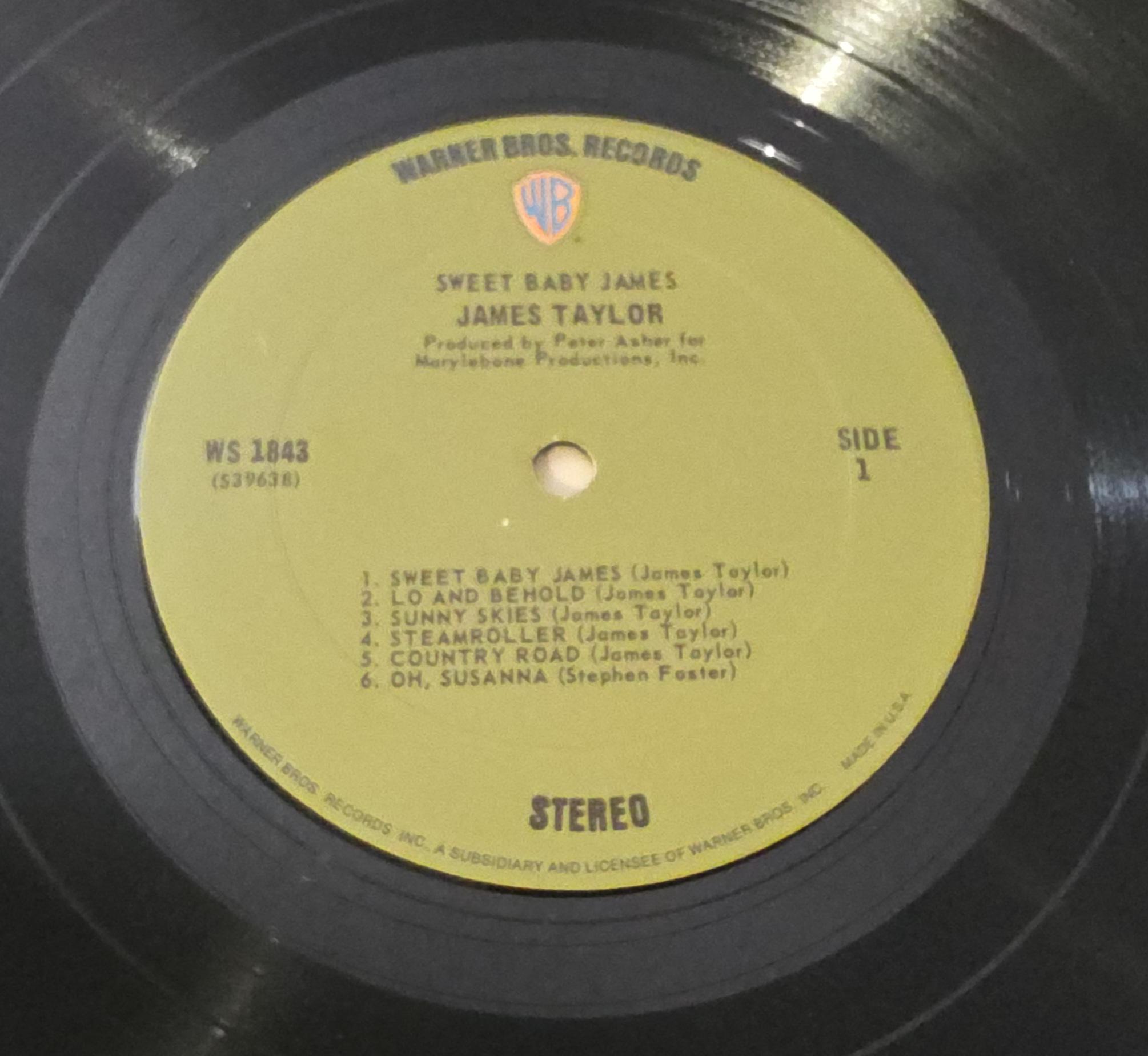 ワールド James Taylor - Sweet Baby James - Vintage Vinyl - LP Released 1970