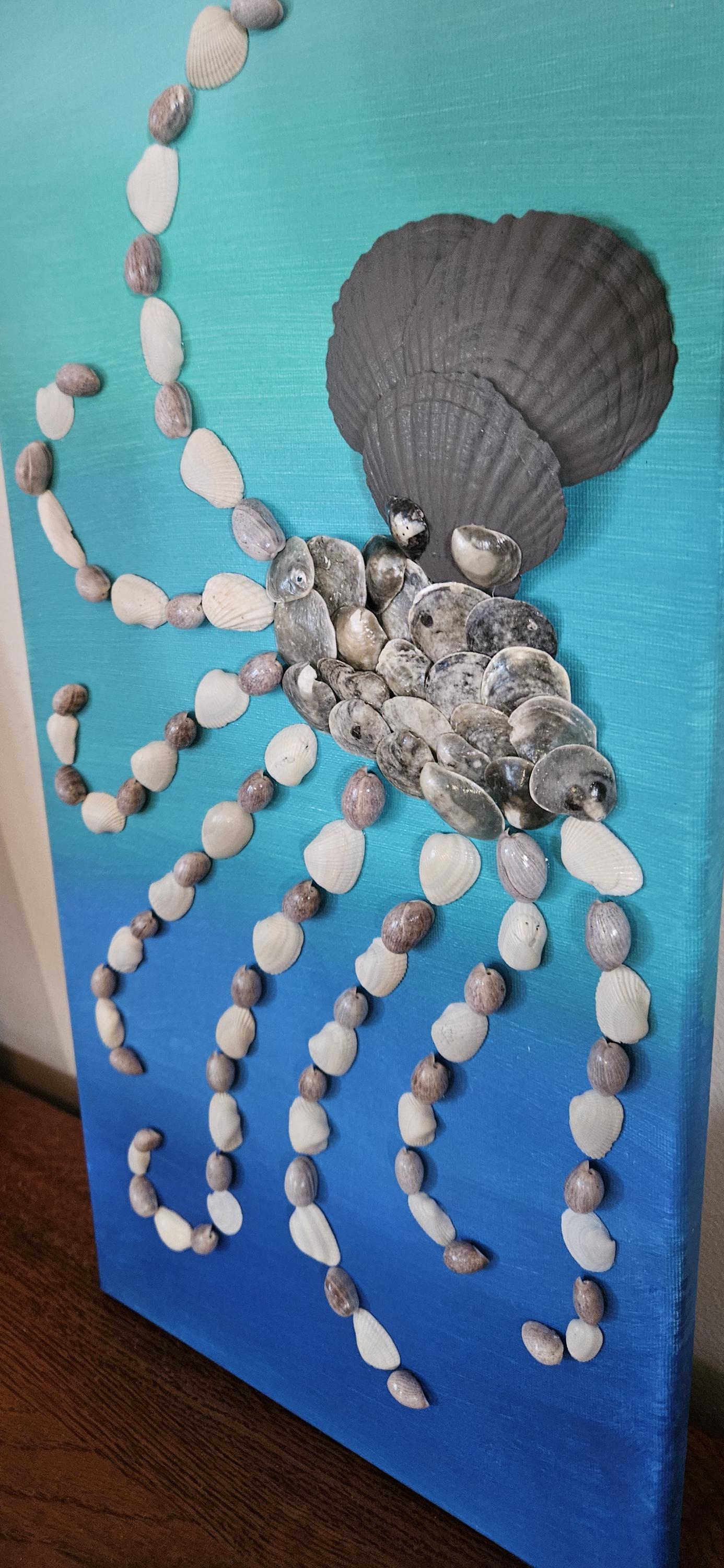 Octopus Wall Hanging - Sea Shell Art - Coastal Decor - Etsy