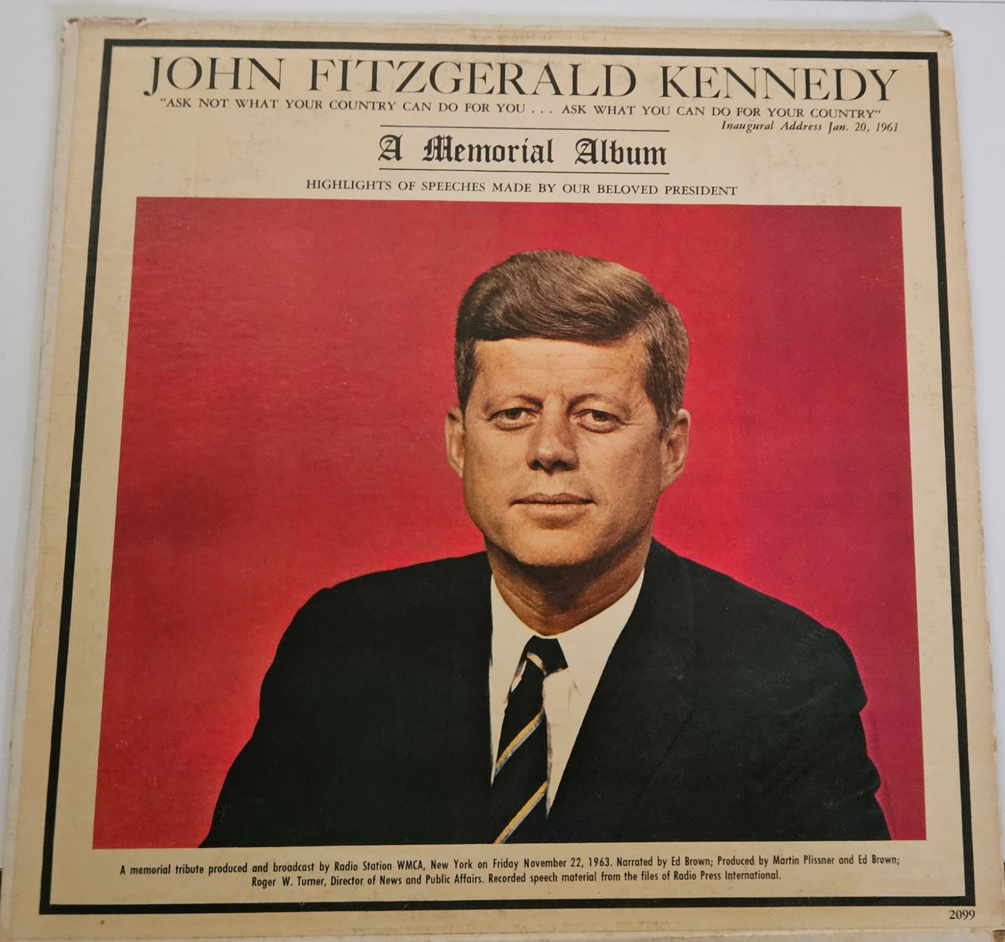 John Fitzgerald Kennedy Memorial Album - Vintage Vinyl - LP