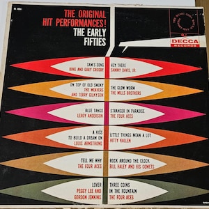 The Early Fifties - The Original Hit Performances - Vintage Vinyl - LP Released 1959 - Rare Find