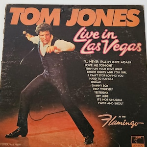 Tom Jones &quot;Live in Las Vegas&quot; - Vintage Vinyl - 1969 LP