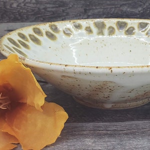 Pottery Thrown Bowl - Multi-Colored Bowl - Serving or Salad Bowl