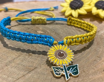 Ukraine bracelet, Ukraine appeal, Support Ukraine, sunflowers for Ukraine, stand with Ukraine, Sunflower bracelet, Ukraine jewellery, DEC