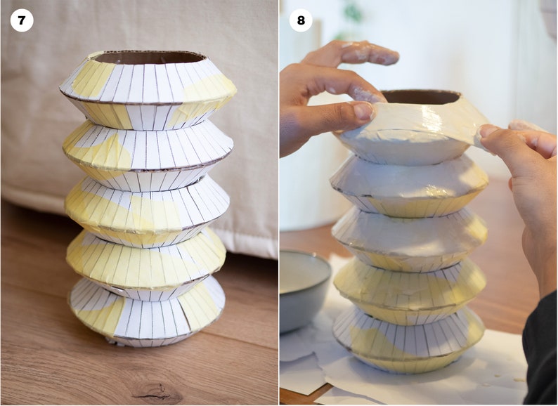 Paper Mâché Vase Template Downloadable Template DIY Paper Etsy