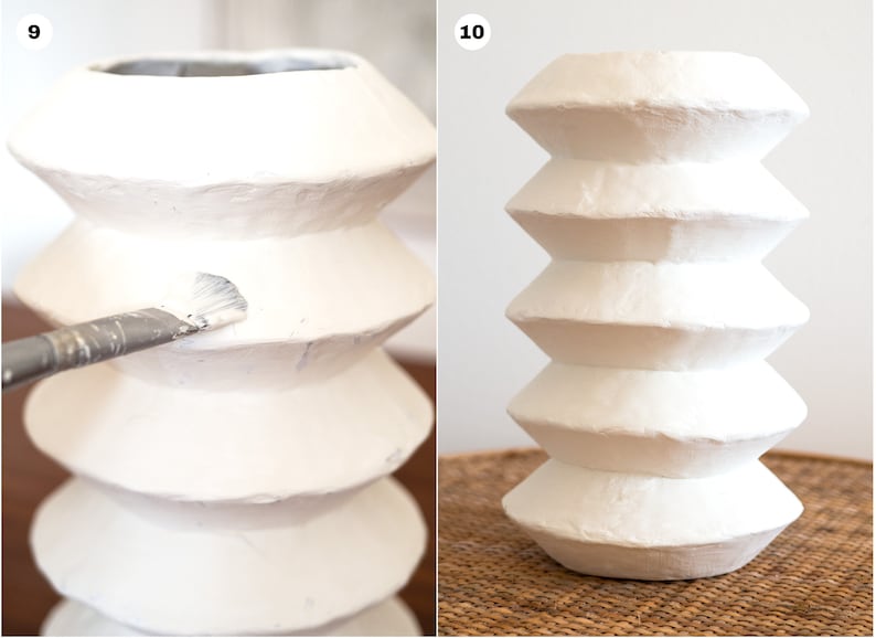 Paper Mâché Vase Template Downloadable Template DIY Paper Etsy