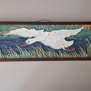 Cloisonné (mur) kakel Porslin Flaska med flygande gås