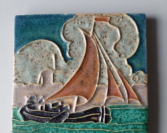 Cloisonne (brick) tile the Porceleyne Fles of a Tjak