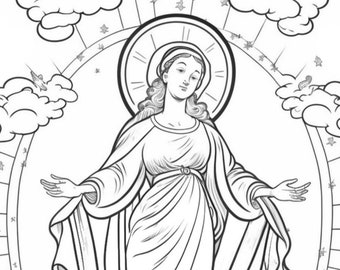 Catholic Coloring Page the Prayer of Saint Gertrude the - Etsy