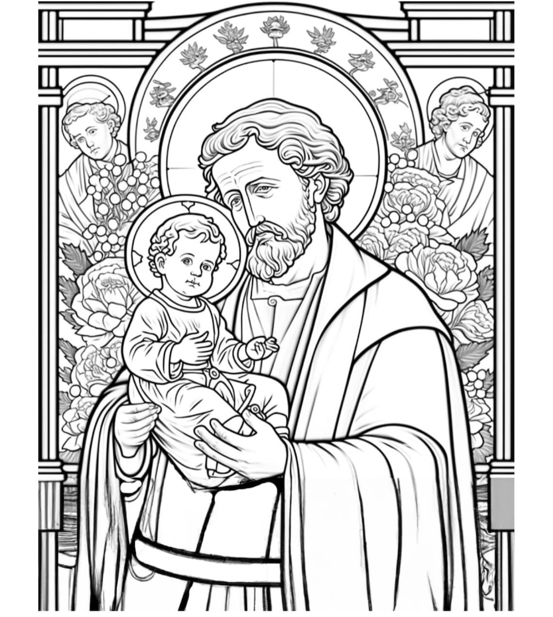 Saint Coloring Pages - Etsy