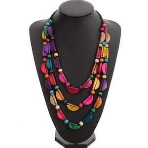 Colorful Indian Jewelry, Bohemian Necklace, Vintage Jewelry, Gift for Women, Handmade Jewelry, Necklaces for Women, Birthday Gift