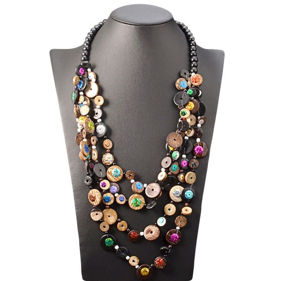 Collier Ethnique Multicolore Unisexe - Style Inde, Marque Gribouille Import