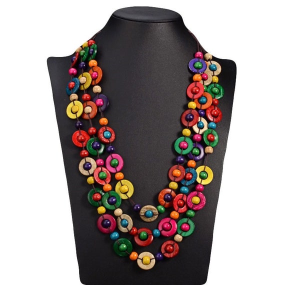 Bohemia Ethnic Necklace & Pendant Multi Layer Bead Jewelry Vintage Statement Fad