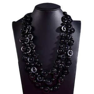 Long Black Necklace, Layered Necklace, Birthday Gift, Indian Jewelry, Necklaces for Women, Ethnic Jewelry, Vintage Jewelry