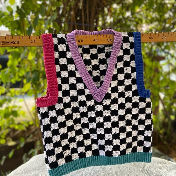 Handmade Sweater Vest I Granny Square Sweater