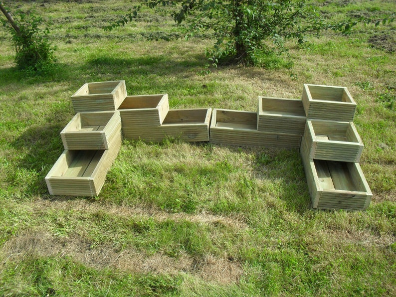 3 Tier Raised Bed Garden Trough Planter Veg Flower Plant Pots Etsy