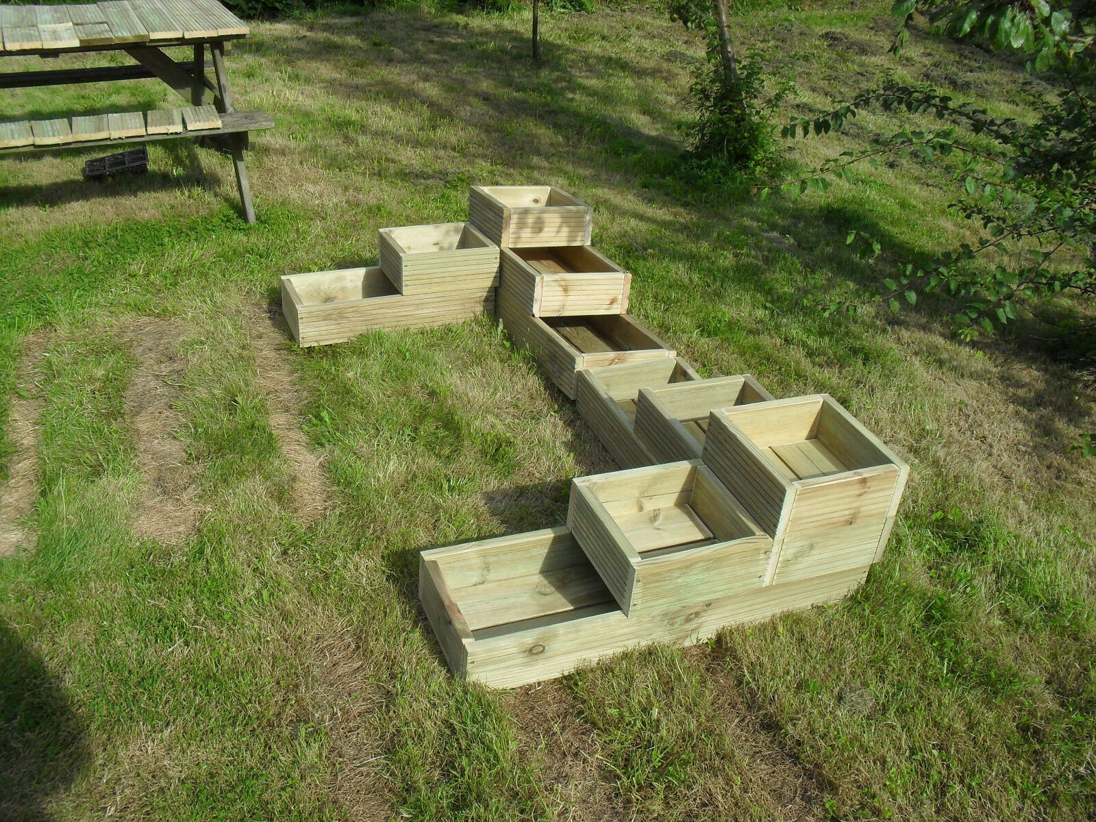 3 Tier Raised Bed Garden Trough Planter Veg Flower Plant Pots Etsy