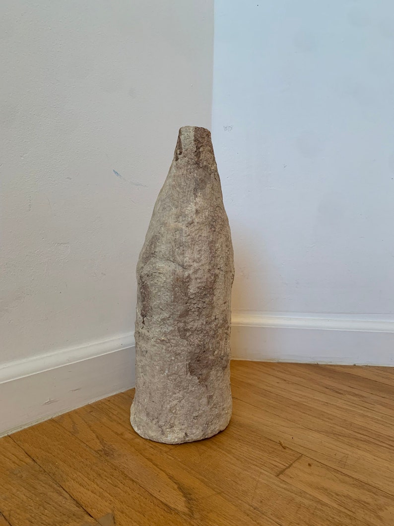 Rustic Paper Mache Bottle Antique Vessel 12 Etsy