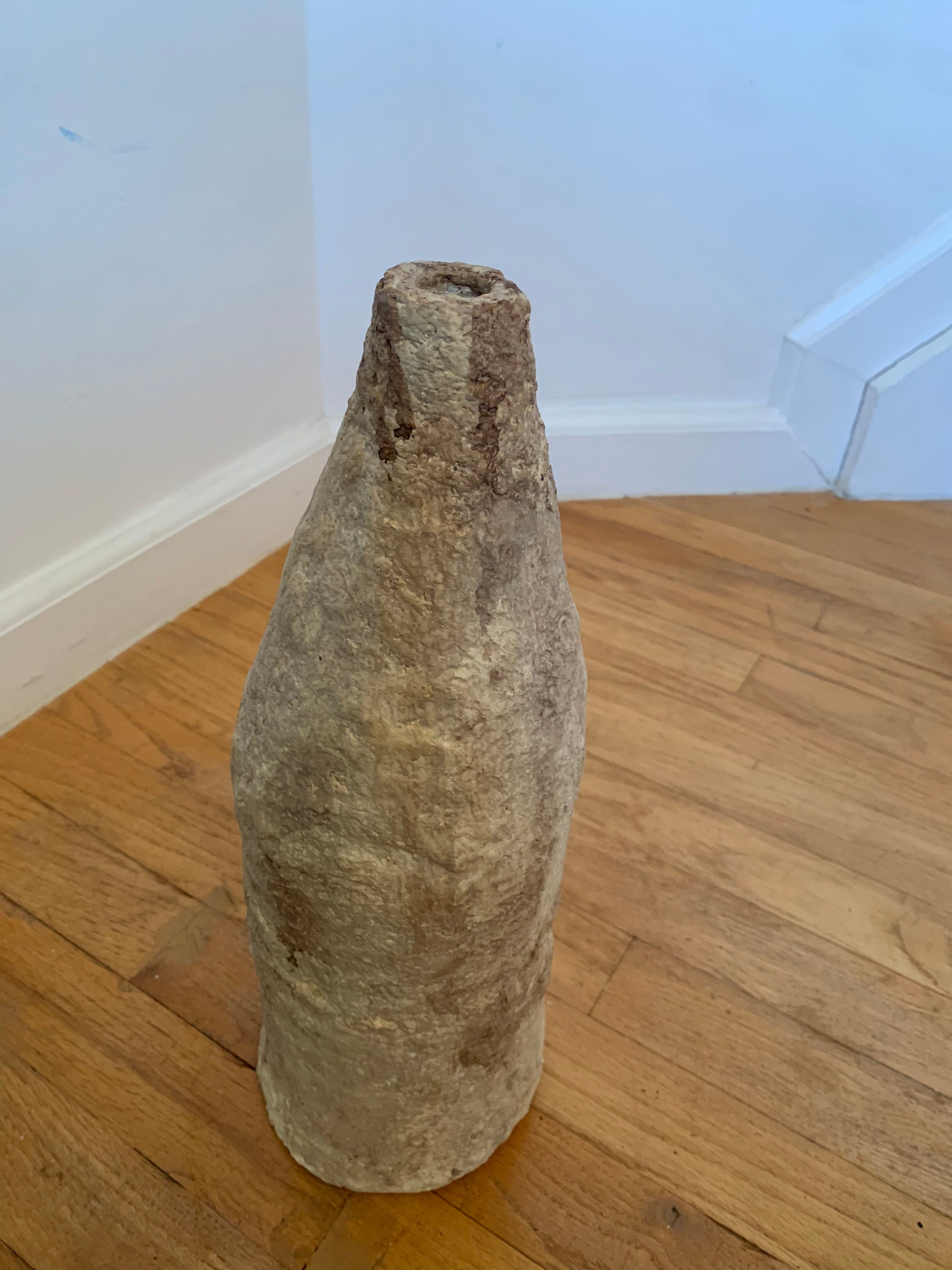 Rustic Paper Mache Bottle Antique Vessel 12 Etsy