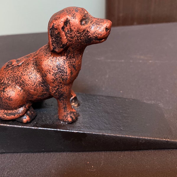 Cast Iron Dog Door Stop Etsy