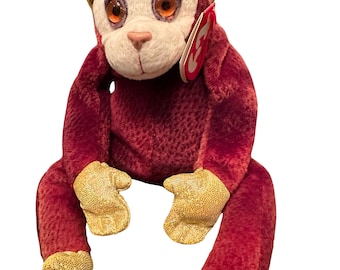 Ty Beanie Baby Scimmia | Zodiaco Cinese Collezione | Nuovo Con Etichette Mint | Altezza 15cm