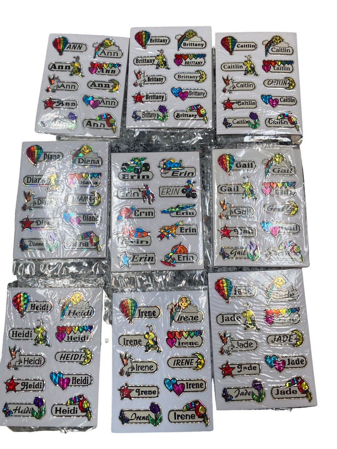 Fun Name Stickers female 3 Sheets in a Pack Etsy